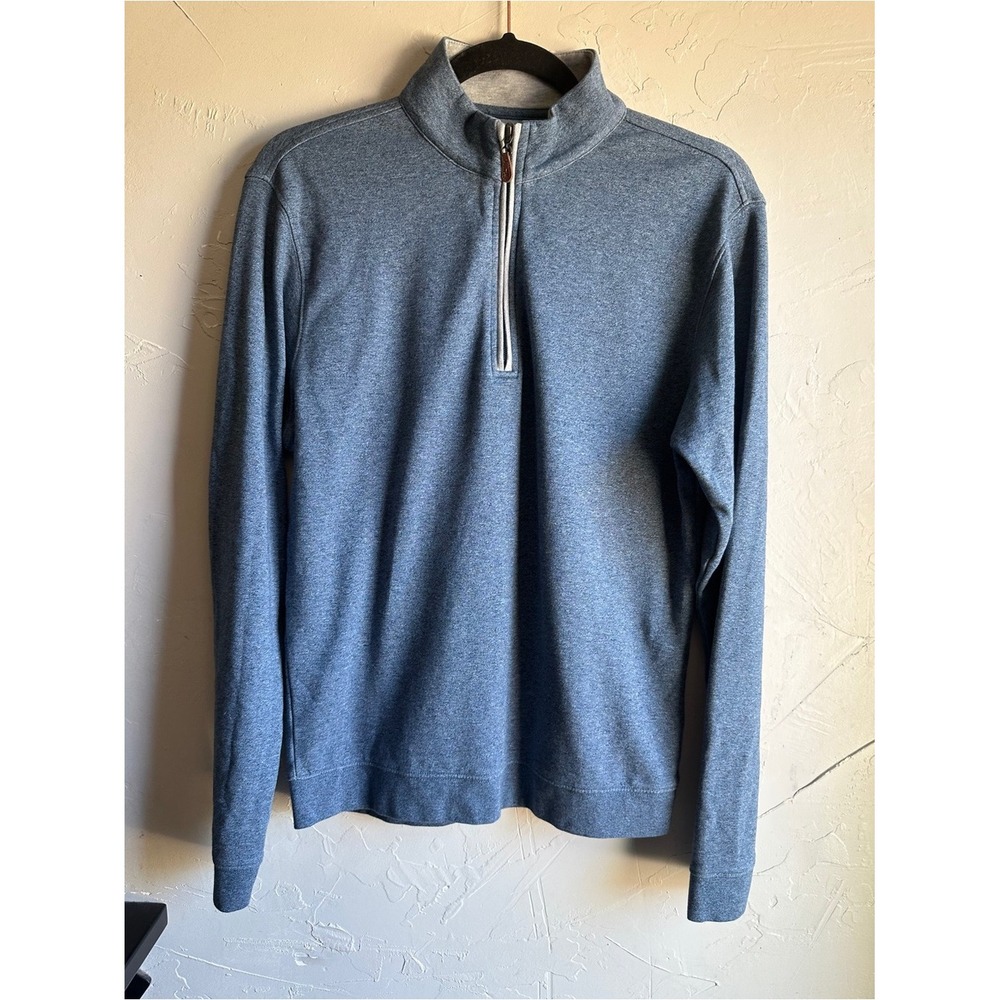 johnnie-O Mens Small Sully Quarter Zip Pullover Blue Golf Sweatshirt JMKO1460